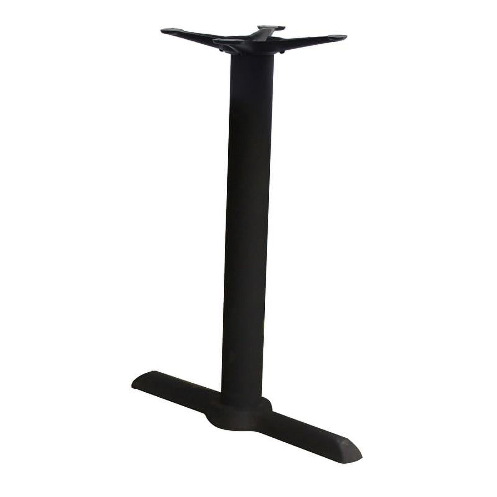 Cain Black Steel T-Base Table Legs Set of 2