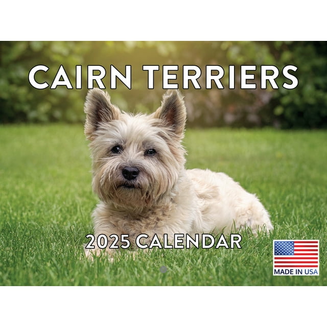 Cairn Terrier Calendar 2025 Wall Monthly Made In The USA