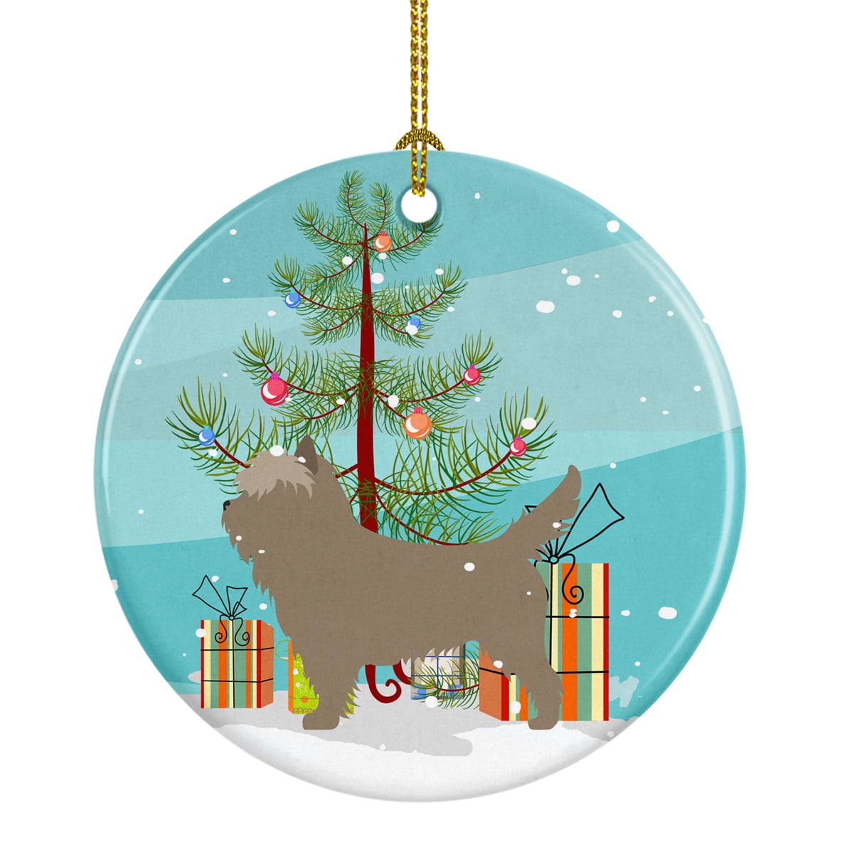Cairn Terrier Christmas Ceramic Ornament