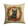 thumbnail image 1 of Cairn Terrier Christmas Flowers Throw Pillow 14 in x 14 in, 1 of 2