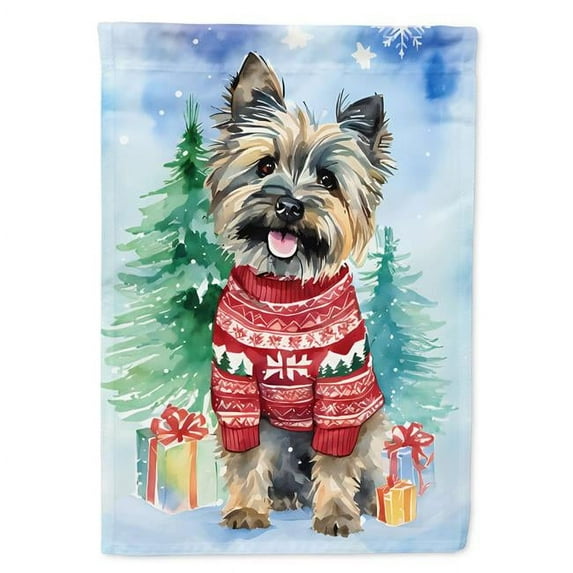 Cairn Terrier Christmas Garden Flag 11.25 in x 15.5 in