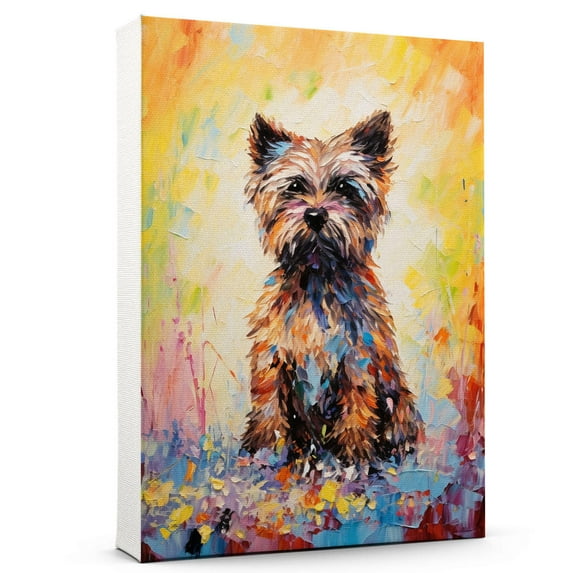 Cairn Terrier Dog Art Print Poster, Wall art Painting Decor, Starry Night Van Gogh Art Home Decor Artwork For Bedroom Living Room Bathroom Decor