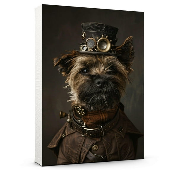 Cairn Terrier Dog Canvas Painting Canvas Art Prints Bathroom Artwork for Wall Living Room Bedroom Bathroom Wall Art Framed Art Wall Decor Wood Wall Hanging Art