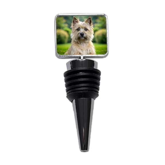 Cairn Terrier Dog Photo Wine Bottle Stopper Cap Plug
