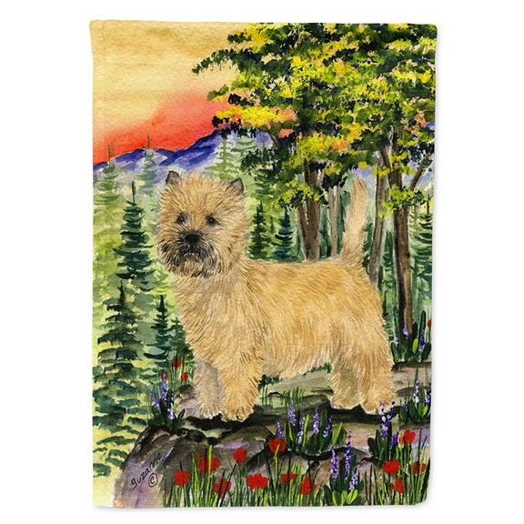 Cairn Terrier Flag Canvas House Size