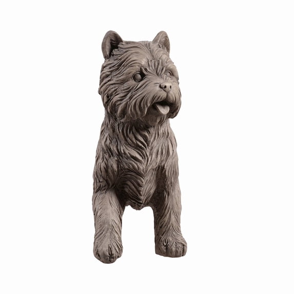 Hi-Line Gift Ltd. Cairn Terrier Garden Statue Gray Life Size Home Yard Decor