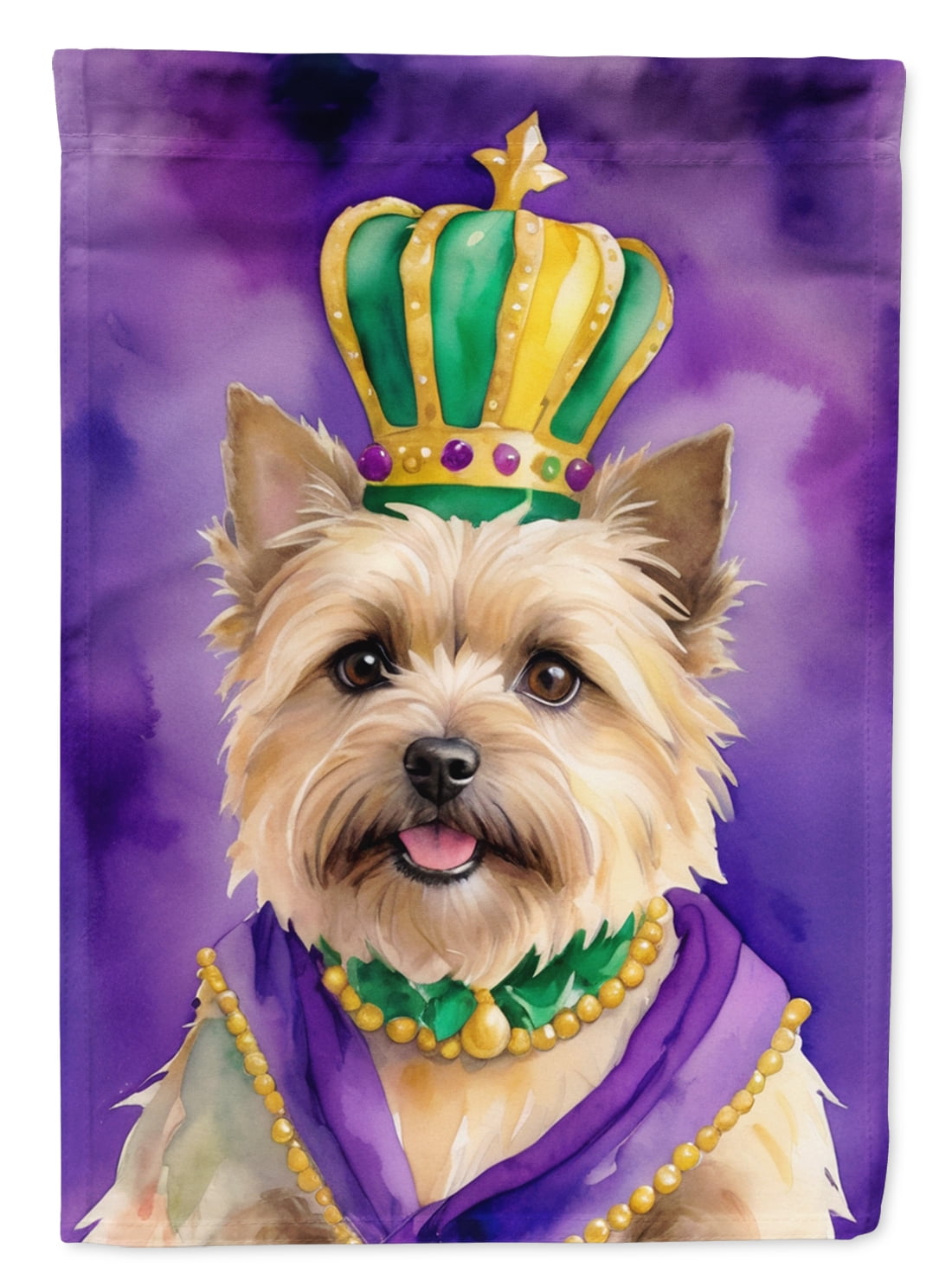 Cairn Terrier King of Mardi Gras House Flag