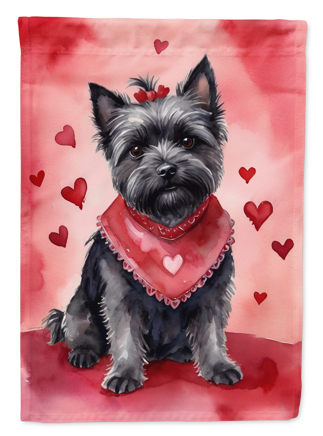 Cairn Terrier My Valentine House Flag 28 in x 40 in