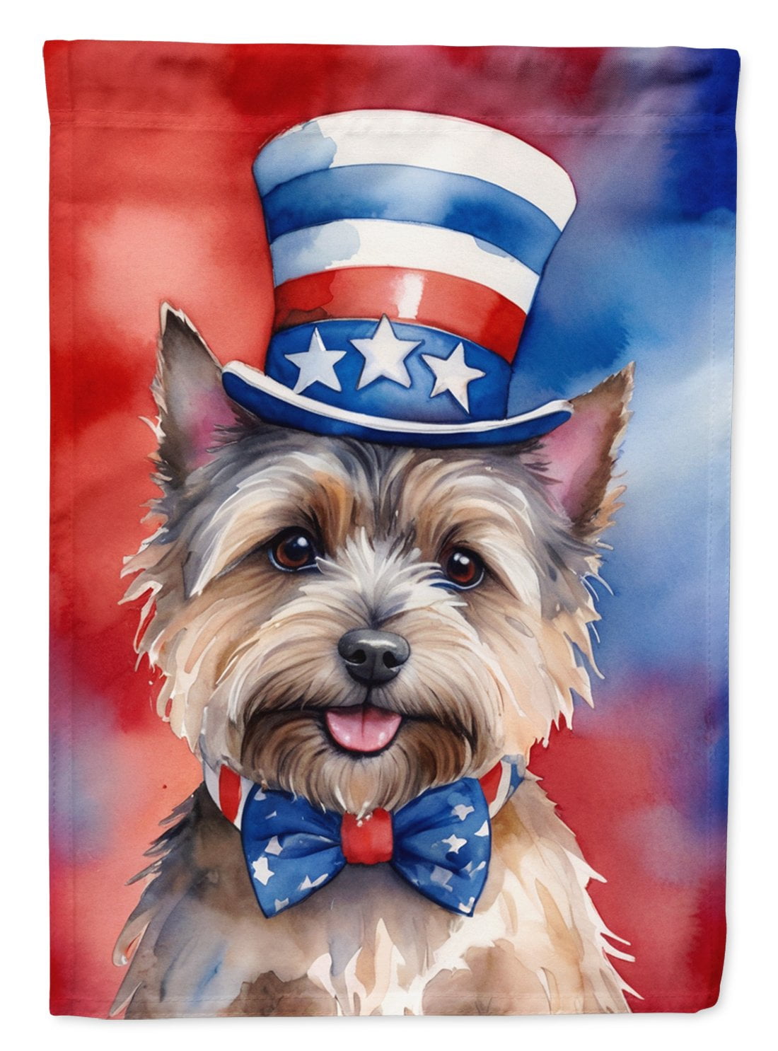 Cairn Terrier Patriotic American House Flag 28 in x 40 in