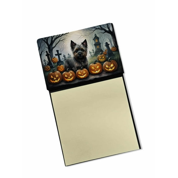 Cairn Terrier Spooky Halloween Sticky Note Holder 3.25 in x 5.25 in
