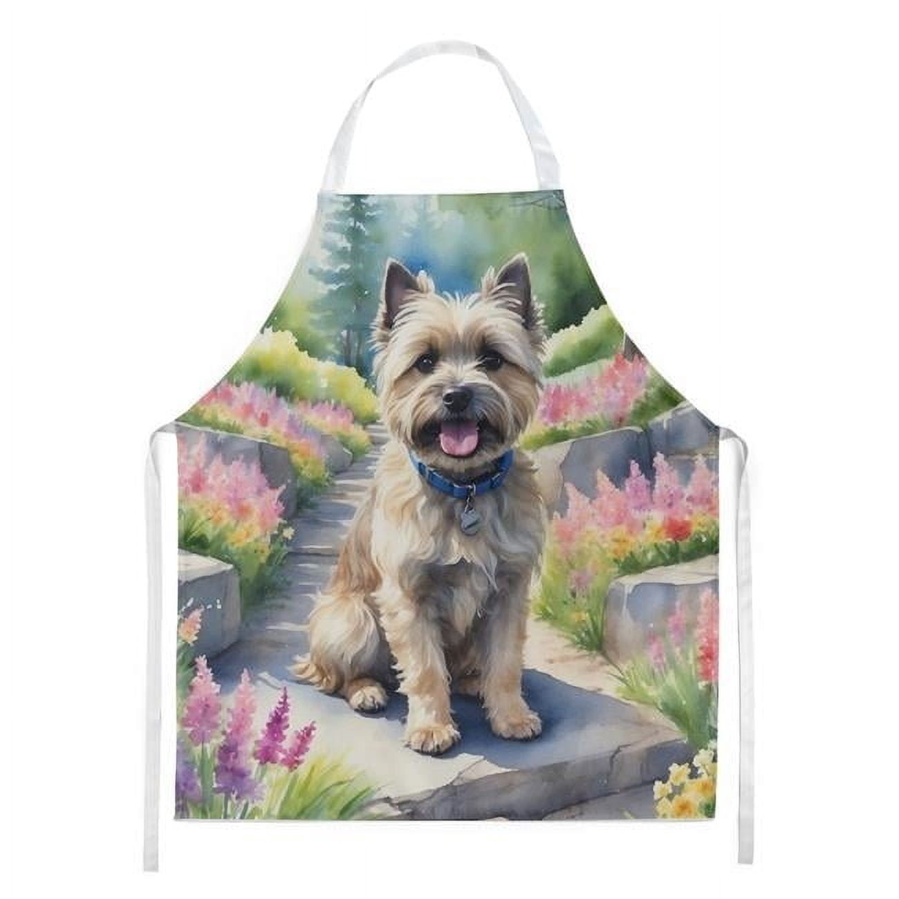 Cairn Terrier Spring Path Apron 27 in x 30 in