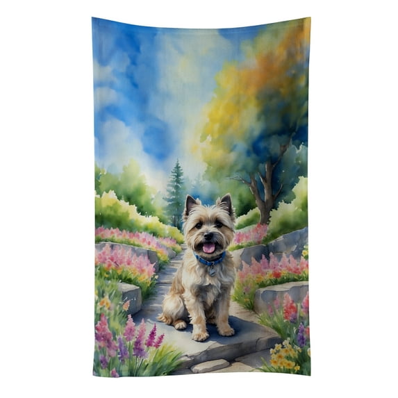 Cairn Terrier Spring Path Kitchen Towel