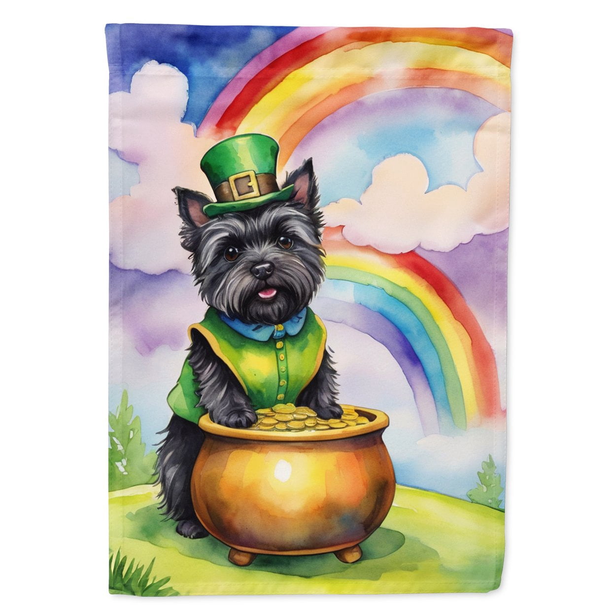 Cairn Terrier St Patrick's Day Garden Flag 11.25 in x 15.5 in