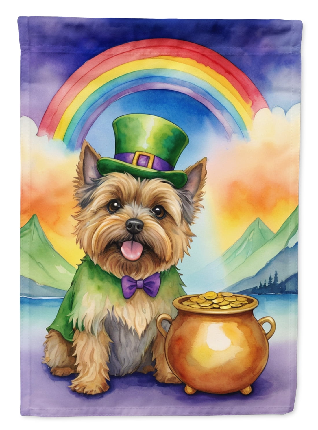Cairn Terrier St Patrick's Day Garden Flag 11.25 in x 15.5 in