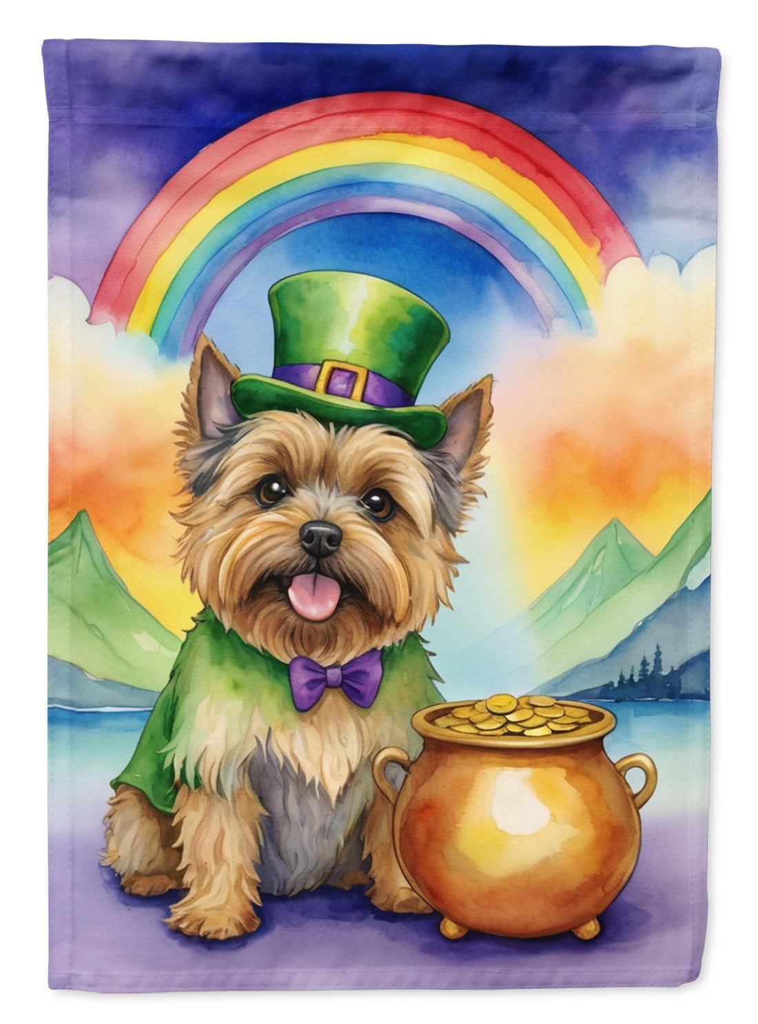 Cairn Terrier St Patrick's Day House Flag 28 in x 40 in