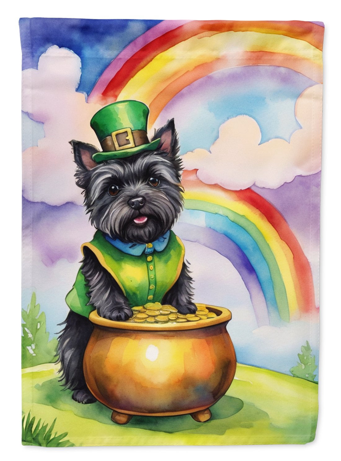 Cairn Terrier St Patrick's Day House Flag 28 in x 40 in