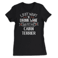 thumbnail image 1 of Cairn Terrier T-Shirt for Wine Lovers & Dog Owners, 1 of 8