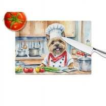 Cairn Terrier The Chef Glass Cutting Board 12 in x 15 in