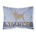 thumbnail image 1 of Cairn Terrier Welcome Fabric Standard Pillowcase Blue, 1 of 2