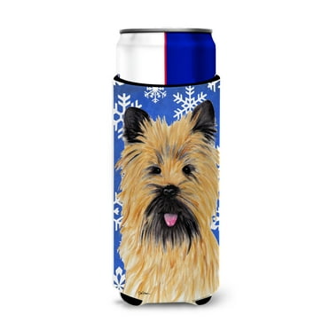 Cairn Terrier Winter Snowflakes Holiday Ultra Hugger for slim cans