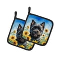 thumbnail image 1 of Cairn Terrier in Sunflowers Pair of Pot Holders, 1 of 5