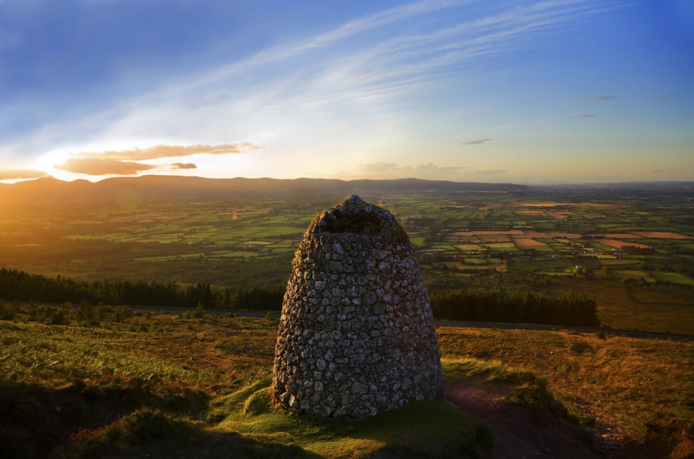 Cairn marking the upright burial place of Samuel Grubb (eccentric Quaker) Knockmealdown Mountains County Waterford Ireland Canvas Art - George Munday Design Pics (19 x 12)