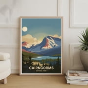 Cairngorms National Park Poster, Scottish Highlands Travel Art, Adventure Hiking Decor, Winter Snow Landscape, Poster Only