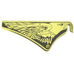 Cairns Silk-Screened Black Eagle Front Holder w/ Holes and Fasteners