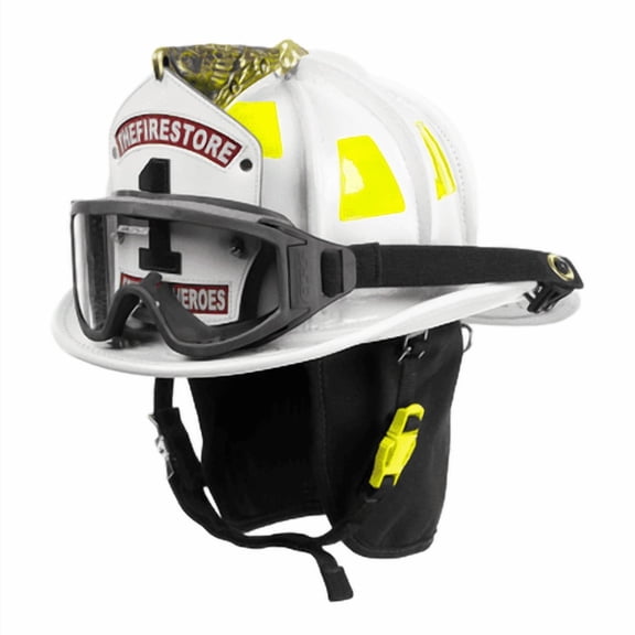 Cairns White N6A Houston Leather Fire Helmet