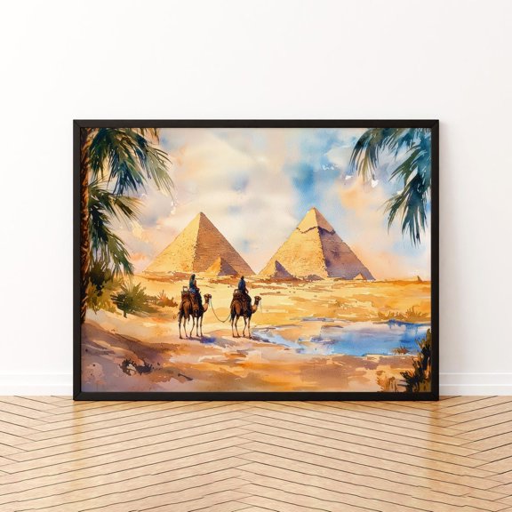 Cairo Egypt Desert City Landscape Travel Decorative Interior Home Wall Art Poster