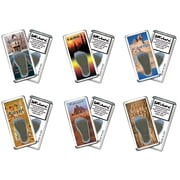 Cairo, Egypt FootWhere Souvenir Fridge Magnets. 6 Piece Set. EG200 - Assorted
