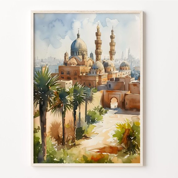 Cairo Egypt Historic Travel Wall Art Poster