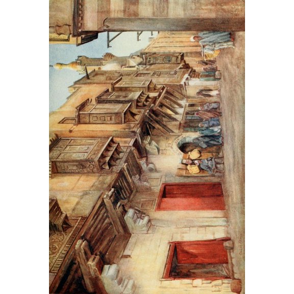 Cairo Jerusalem and Damascus 1912 Bab El-Sharia Cairo Canvas Art - Walter Tyrwhitt (24 x 36)