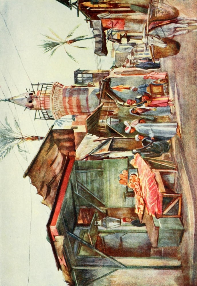 Cairo Jerusalem and Damascus 1912 Midan El-Adaoui Canvas Art - Walter Tyrwhitt (24 x 36)