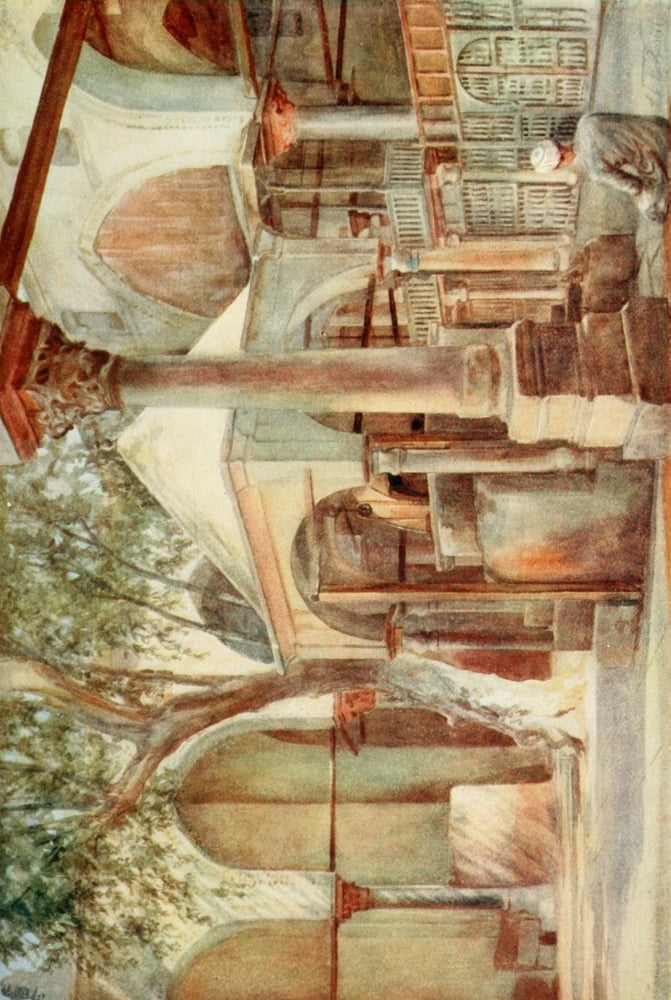 Cairo Jerusalem and Damascus 1912 Mosque of Almase Cairo Canvas Art - Walter Tyrwhitt (18 x 24)