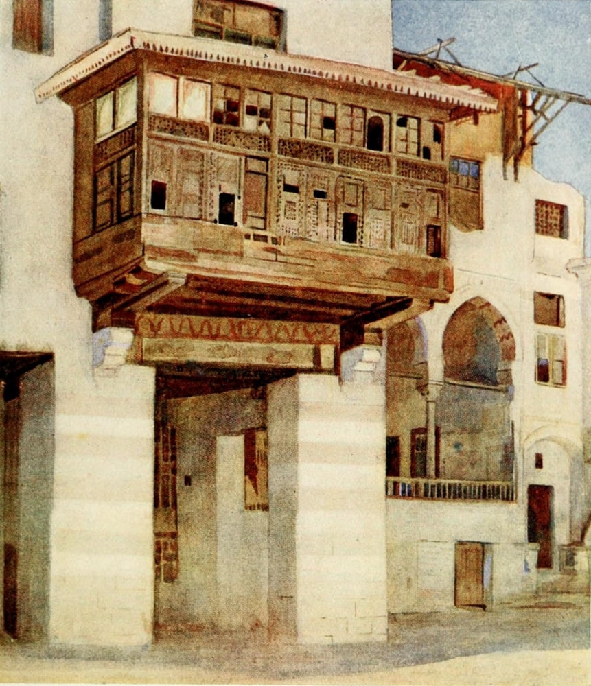 Cairo Jerusalem and Damascus 1912 Old house nr the tentmakers bazaar Cairo Canvas Art - Walter Tyrwhitt (18 x 24)
