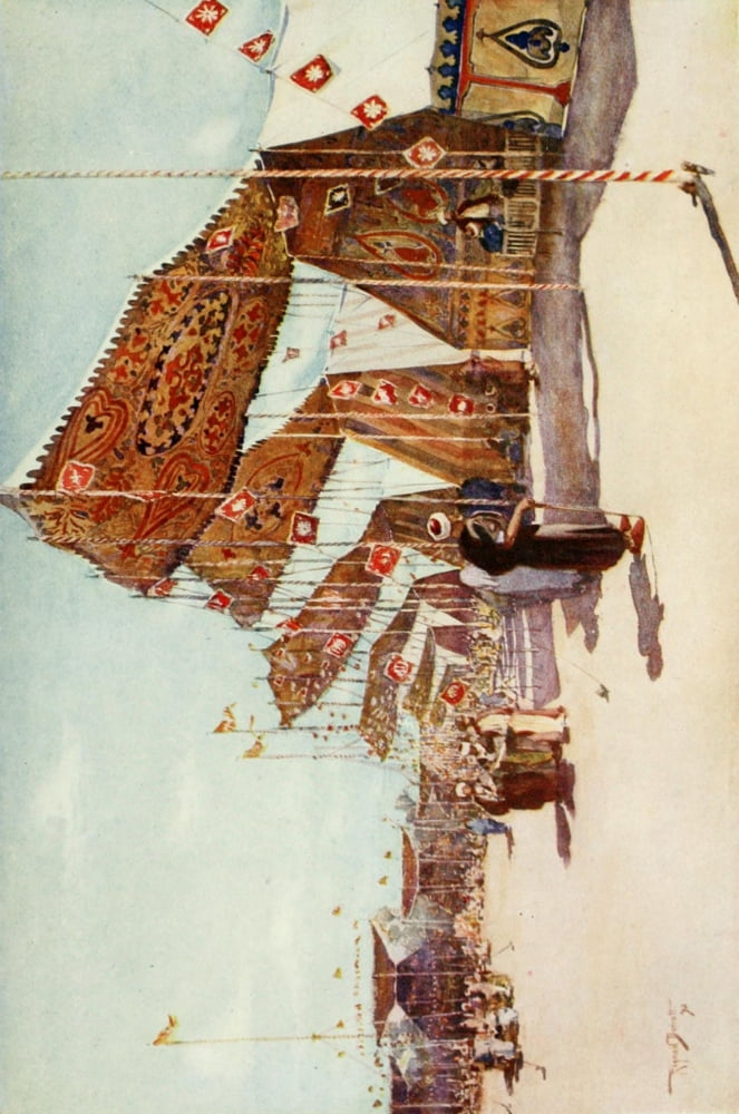 Cairo Jerusalem and Damascus 1912 The Fair Moolid El Ahmadee Cairo Canvas Art - Walter Tyrwhitt (24 x 36)