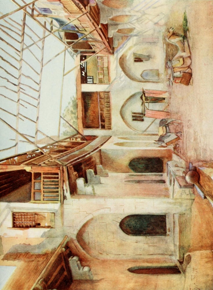 Cairo Jerusalem and Damascus 1912 The Khan El Dobabiyeh Canvas Art - Walter Tyrwhitt (24 x 36)