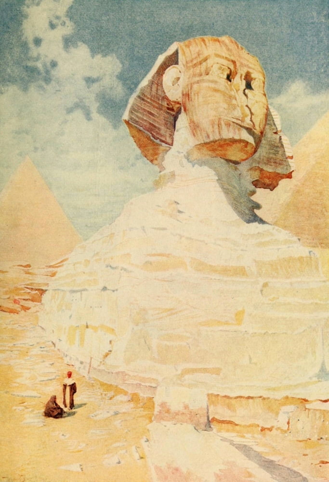Cairo Jerusalem and Damascus 1912 The Sphinx Canvas Art - Walter Tyrwhitt (24 x 36)