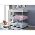 Cairo Triple Metal Full Bunk Bed White Space Saving Solution for