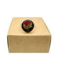thumbnail image 1 of Cairui Design Red Rose Real Flower Resin Resizable Copper Rings Handmade for Women Party, 1 of 9