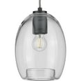 thumbnail image 1 of Caisson Collection One-Light Graphite Clear Glass Global Pendant Light, 1 of 2