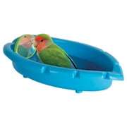 Caitec Featherland Paradise BPA-Free Birdie Bath Tub with Mirror for Small Birds