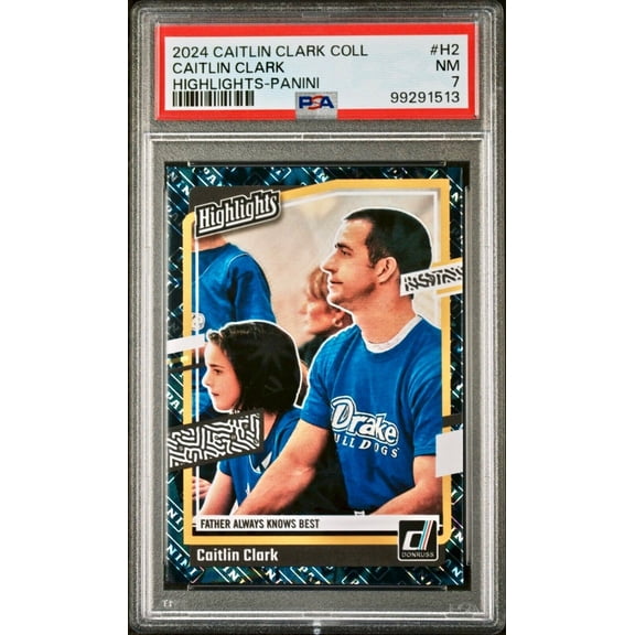 Caitlin Clark 2024 Panini Donruss Highlights Parallel #H2 Basketball Card PSA 7