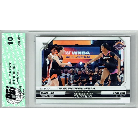 Caitlin Clark 2024 Panini Instant #164 w Angel Reese Rookie Card PGI 10