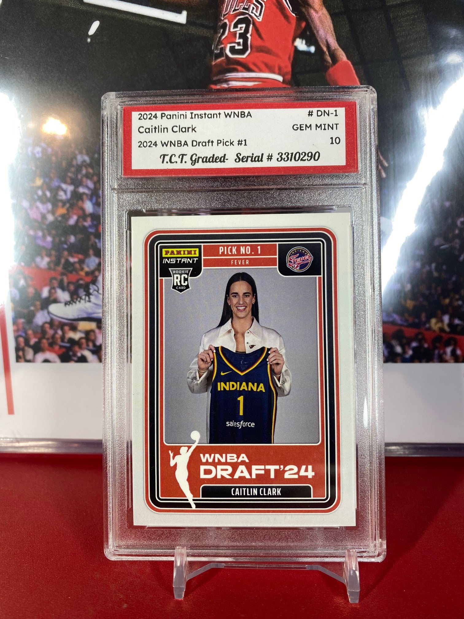 Caitlin Clark 2024 Panini Instant #DN-1 WNBA Draft Night Rookie Card TCT Graded Gem Mint 10