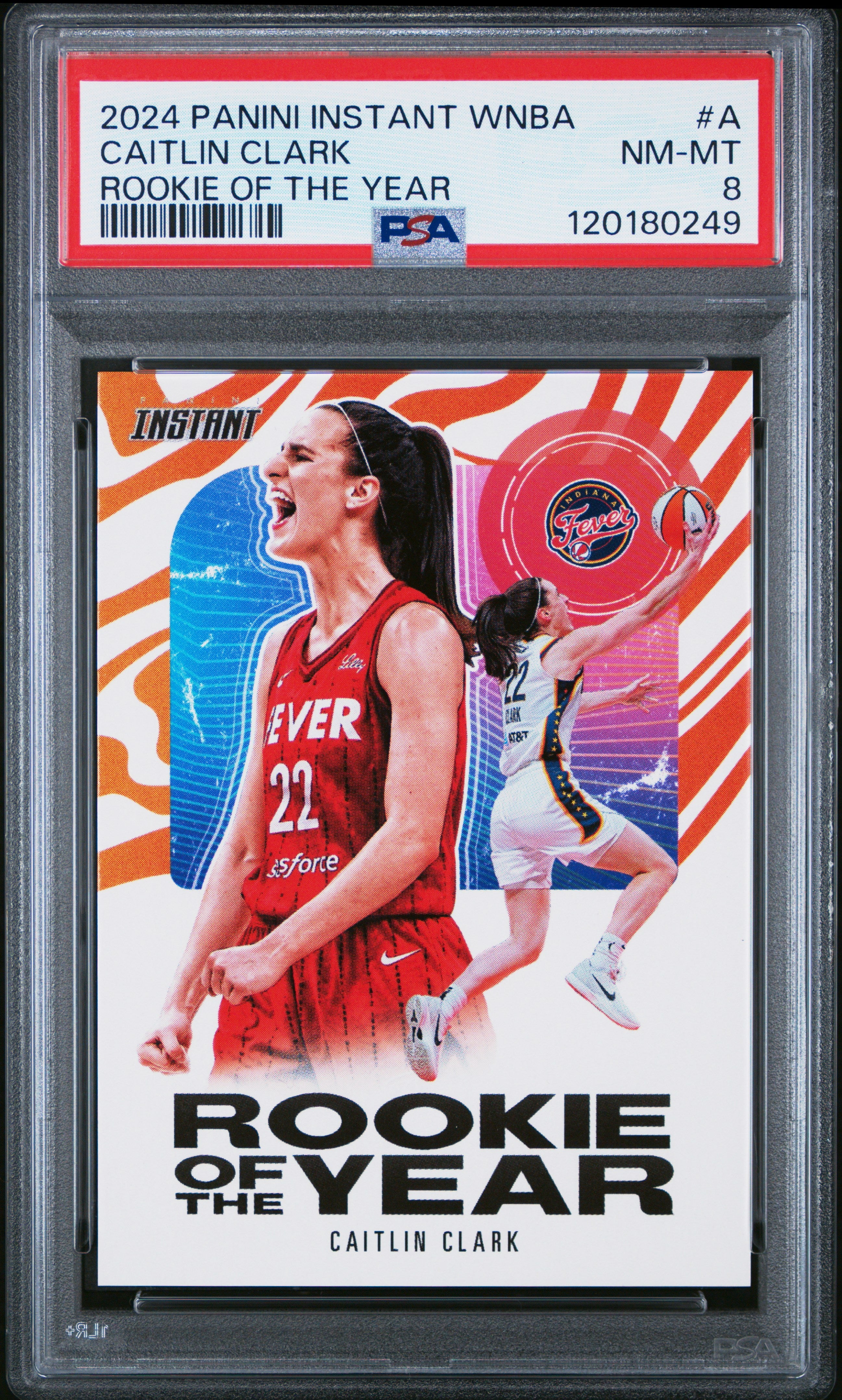 Caitlin Clark 2024 Panini Instant Indiana Fever Rookie of the Year Card ...
