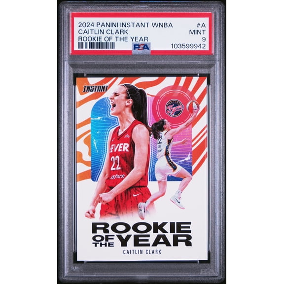 Caitlin Clark 2024 Panini Instant WNBA Rookie of the Year Card #A PSA 9 Mint