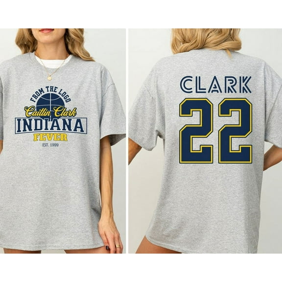 Caitlin Clark 22 Double Sided T-shirt, Caitlin Clark Shirt, Tee Women Basketball Unisex Tshirt, Caitlin Clark #22, Indiana Fever, Sport Grey Color