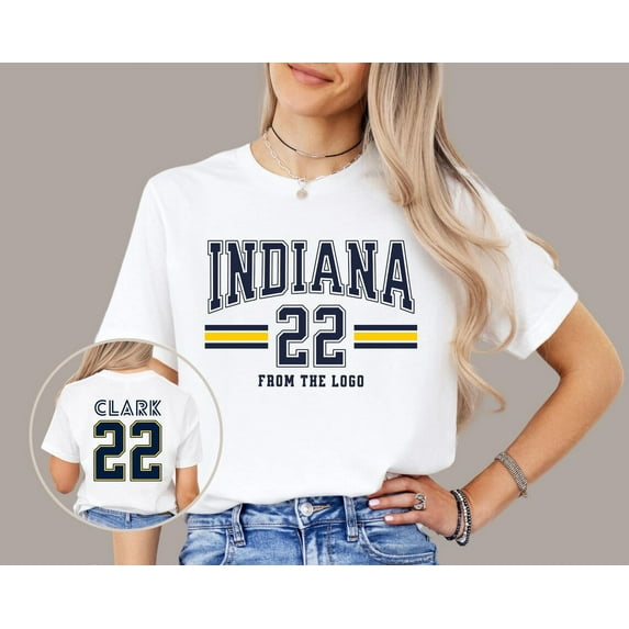 Caitlin Clark 22 From The Logo Shirt, Indiana Women's Basketball T-Shirt,White color,size XL